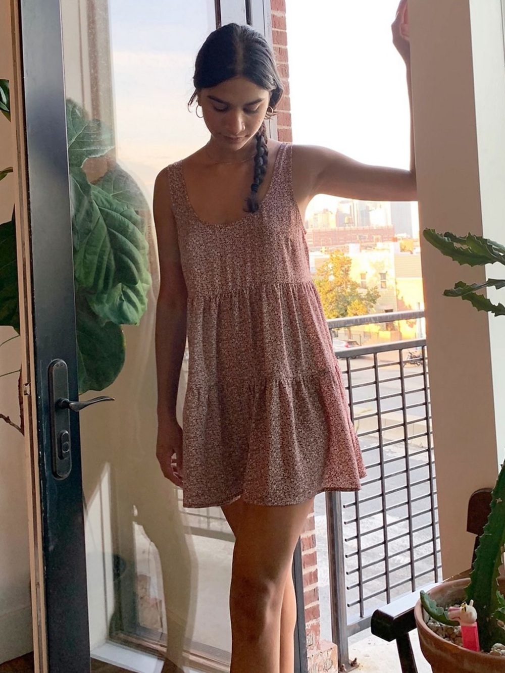 UO Michelle Tiered Ruffle Romper